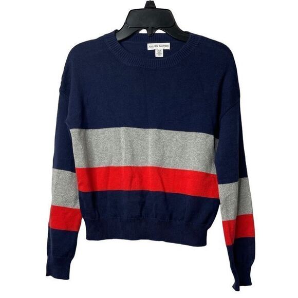 Harper Canyon Girls Sparkle Striped Crewneck Sweater Size Small 7/8 - Picture 10 of 10